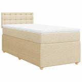 Giroletto a Molle con Materasso Crema 80x200 cm inTessuto