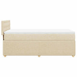 Giroletto a Molle con Materasso Crema 80x200 cm inTessuto