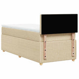 Giroletto a Molle con Materasso Crema 80x200 cm inTessuto