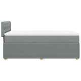 Giroletto a Molle con Materasso Grigio Chiaro 90x190 cm Tessuto