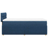 Giroletto a Molle con Materasso Blu 100x200 cm in Tessuto