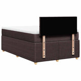 Giroletto a Molle con Materasso Marrone Scuro 120x190cm Tessuto