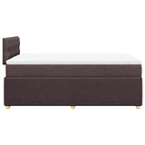 Giroletto a Molle con Materasso Marrone Scuro 120x190cm Tessuto