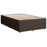 Giroletto a Molle con Materasso Marrone Scuro 120x190cm Tessuto