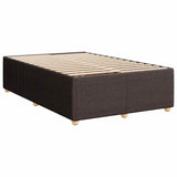 Giroletto a Molle con Materasso Marrone Scuro 120x190cm Tessuto