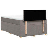 Giroletto a Molle con Materasso Tortora 120x200 cm in Tessuto