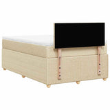 Giroletto a Molle con Materasso Crema 120x200 cm in Tessuto