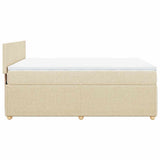 Giroletto a Molle con Materasso Crema 140x19 cm in Tessuto