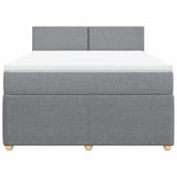 Giroletto a Molle con Materasso Grigio Chiaro 160x200cm Tessuto