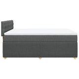 Giroletto a Molle con Materasso Grigio Scuro 160x200 cm Tessuto