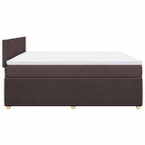 Giroletto a Molle con Materasso Marrone Scuro 180x200cm Tessuto