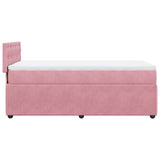Giroletto a Molle con Materasso Rosa 80x200 cm in Velluto