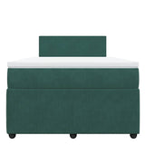 Giroletto a Molle con Materasso Verde Scuro 120x200 cm Velluto