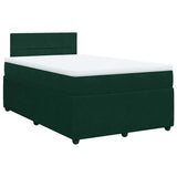 Giroletto a Molle con Materasso Verde Scuro 120x200 cm Velluto
