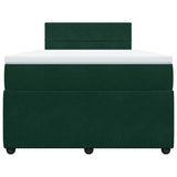 Giroletto a Molle con Materasso Verde Scuro 120x200 cm Velluto