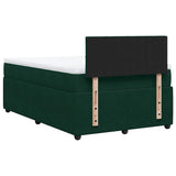 Giroletto a Molle con Materasso Verde Scuro 120x200 cm Velluto