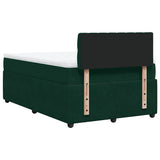 Giroletto a Molle con Materasso Verde Scuro 120x200 cm Velluto