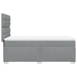 Giroletto a Molle con Materasso Grigio Chiaro 80x200 cm Tessuto