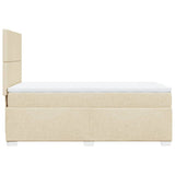 Giroletto a Molle con Materasso Crema 90x190 cm in Tessuto