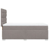 Giroletto a Molle con Materasso Tortora 90x190 cm in Tessuto