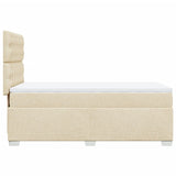 Giroletto a Molle con Materasso Crema 100x200 cm in Tessuto