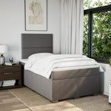 Giroletto a Molle con Materasso Tortora 120x190 cm in Tessuto