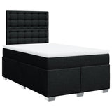 Giroletto a Molle con Materasso Nero 120x200 cm in Tessuto