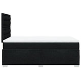 Giroletto a Molle con Materasso Nero 120x200 cm in Tessuto
