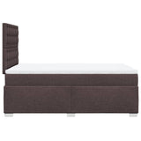 Giroletto a Molle con Materasso Marrone Scuro 120x200cm Tessuto