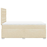 Giroletto a Molle con Materasso Crema 120x200 cm in Tessuto