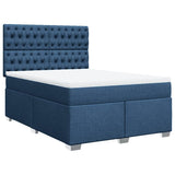 Giroletto a Molle con Materasso Blu 140x200 cm in Tessuto