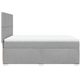 Giroletto a Molle con Materasso Grigio Chiaro 160x200cm Tessuto