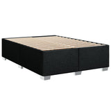 Giroletto a Molle con Materasso Nero 160x200 cm in Tessuto