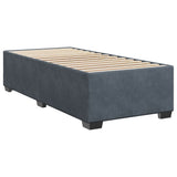 Giroletto a Molle con Materasso Grigio Scuro 80x200 cm Velluto