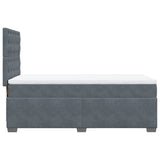 Giroletto a Molle con Materasso Grigio Scuro 80x200 cm Velluto