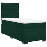Giroletto a Molle con Materasso Verde Scuro 100x200 cm Velluto