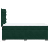 Giroletto a Molle con Materasso Verde Scuro 100x200 cm Velluto