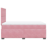Giroletto a Molle con Materasso Rosa 120x190 cm in Velluto