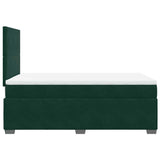 Giroletto a Molle con Materasso Verde Scuro 120x200 cm Velluto