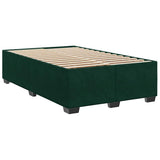 Giroletto a Molle con Materasso Verde Scuro 120x200 cm Velluto
