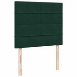 Giroletto a Molle con Materasso Verde Scuro 120x200 cm Velluto