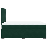 Giroletto a Molle con Materasso Verde Scuro 120x200 cm Velluto