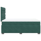 Giroletto a Molle con Materasso Verde Scuro 120x200 cm Velluto