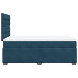Giroletto a Molle con Materasso Blu 120x200 cm in Velluto