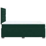 Giroletto a Molle con Materasso Verde Scuro 120x200 cm Velluto