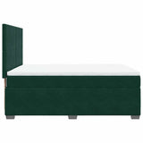 Giroletto a Molle con Materasso Verde Scuro 140x200 cm Velluto