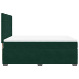 Giroletto a Molle con Materasso Verde Scuro 140x200 cm Velluto