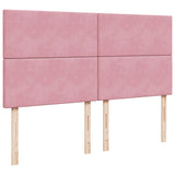 Giroletto a Molle con Materasso Rosa 180x200 cm in Velluto
