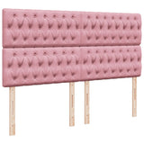 Giroletto a Molle con Materasso Rosa 180x200 cm in Velluto