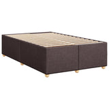 Giroletto a Molle con Materasso Marrone Scuro 120x200cm Tessuto